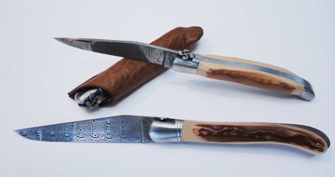 Couteau basque artisanal Mizpira avec lame damas
