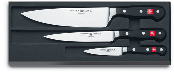 Set de couteaux Wusthof, les essentiels de la cuisine.