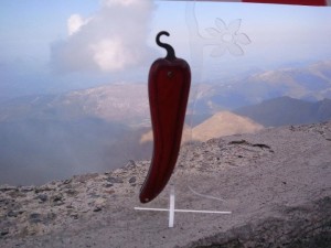 Bixia, le couteau basque en forme de piment d'Espelette au Pic du Midi 